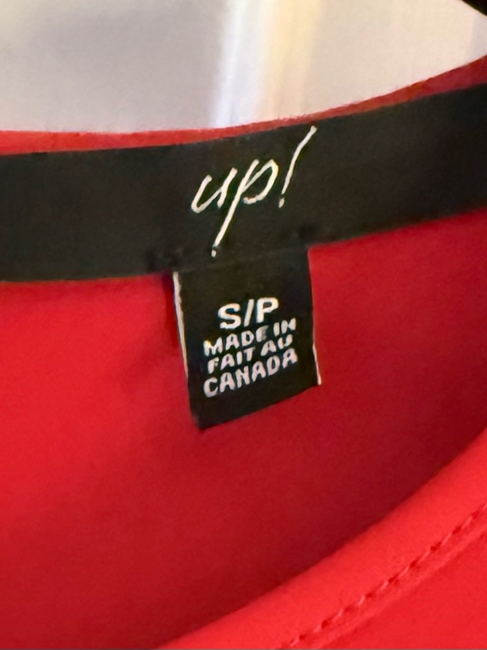 Up! Red Crewneck Cap-Sleeve Shell - Picture 6 of 6